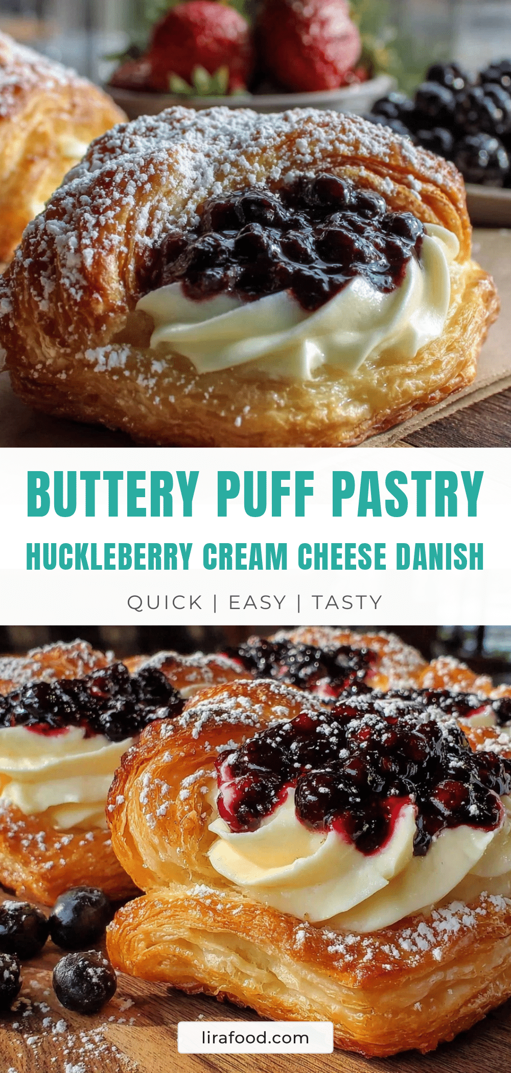 crispy huckleberry cream cheese danish recipe
