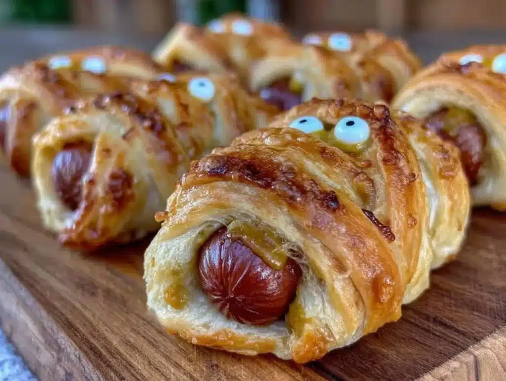 crispy mummy hot dogs - featured image