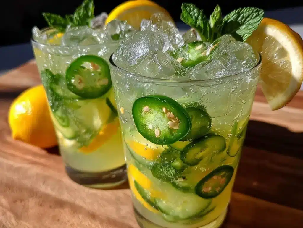 cucumber mint jalapeño lemonade - featured image