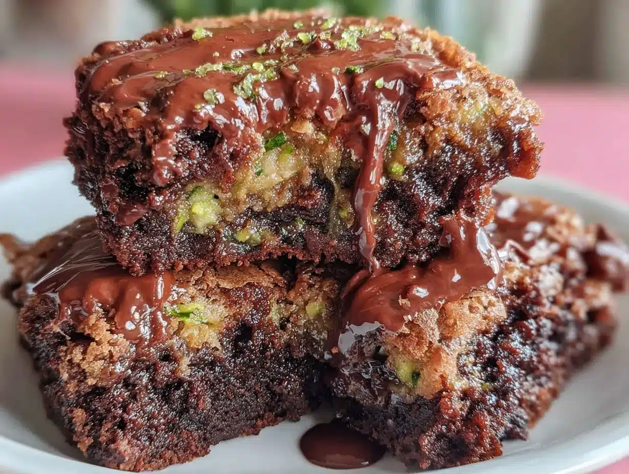 double chocolate zucchini brownies preparation steps