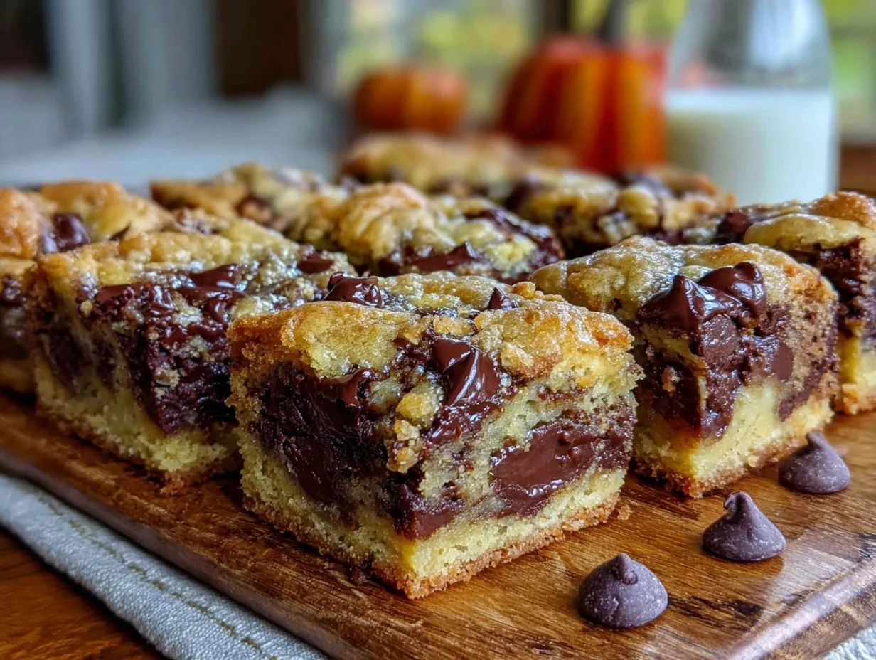 Easy Back to School Chocolate Chip Cookie Bars preparation steps