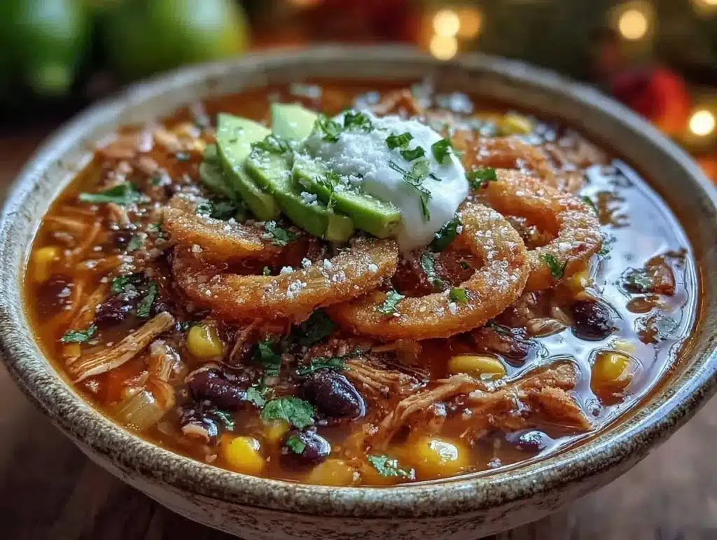 Easy Crockpot Chicken Tortilla Soup - featured image