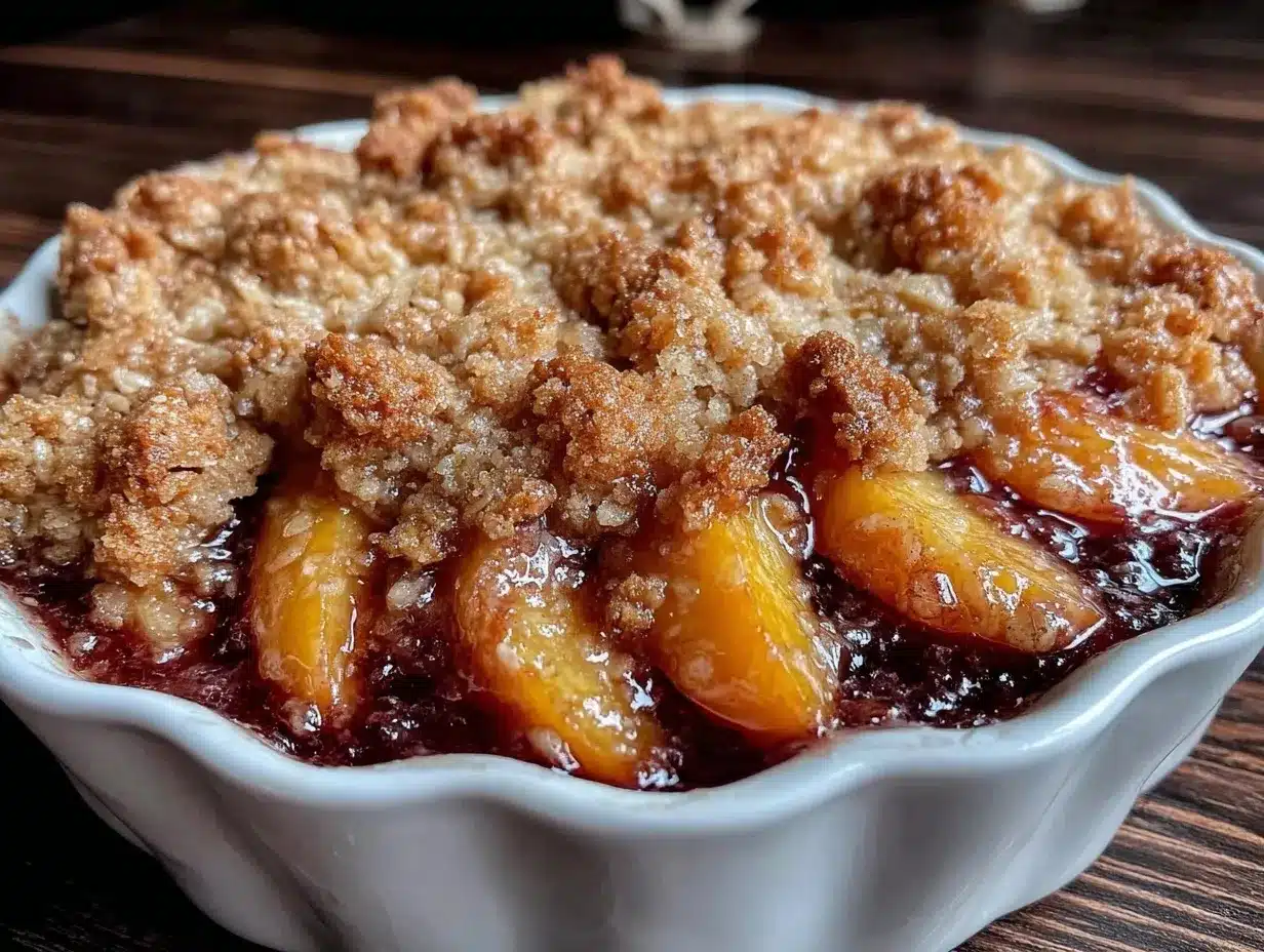 easy fresh peach crisp preparation steps