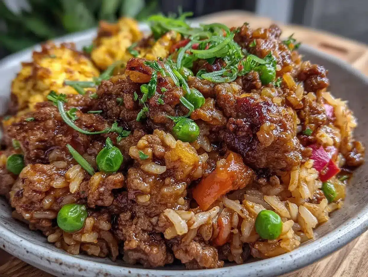 easy lazy girl ground beef and rice skillet preparation steps