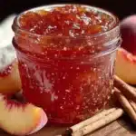 easy spiced peach jam - featured image