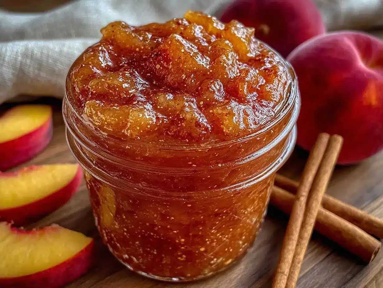 easy spiced peach jam preparation steps