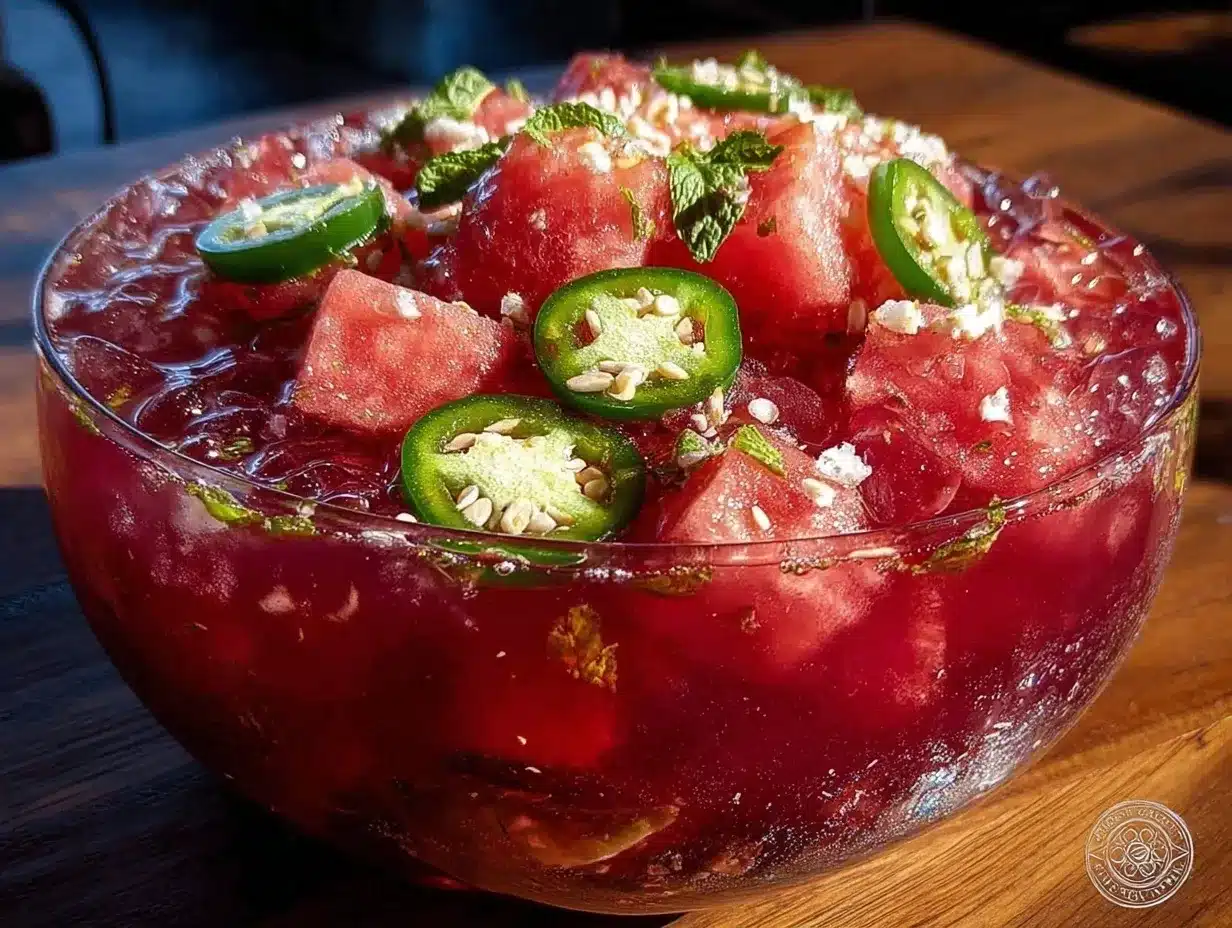firecracker watermelon margarita punch bowl preparation steps