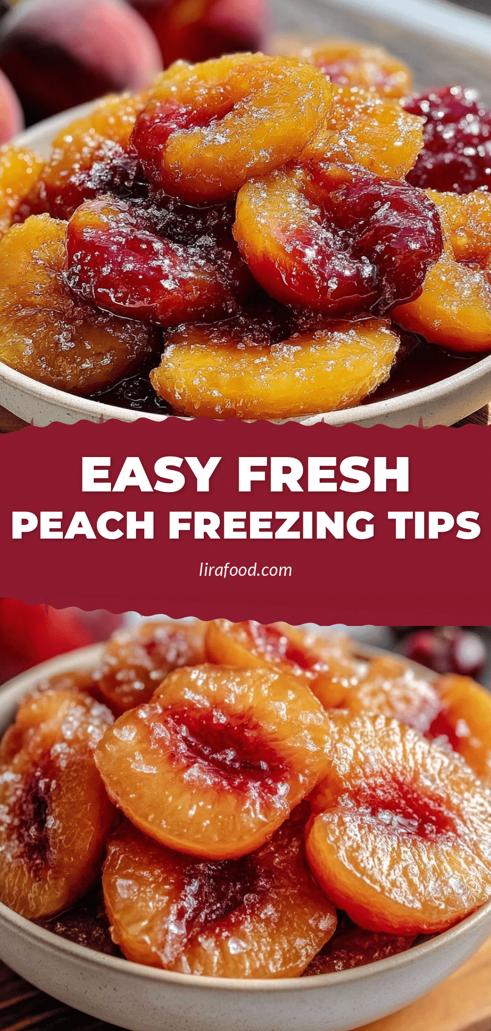 freeze fresh peaches without browning recipe