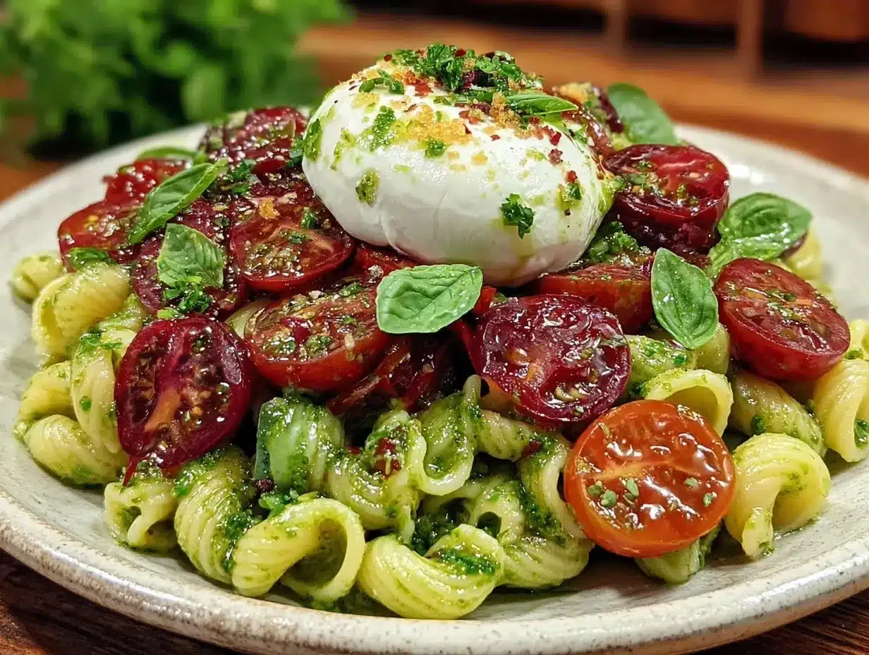 fresh caprese pasta salad preparation steps