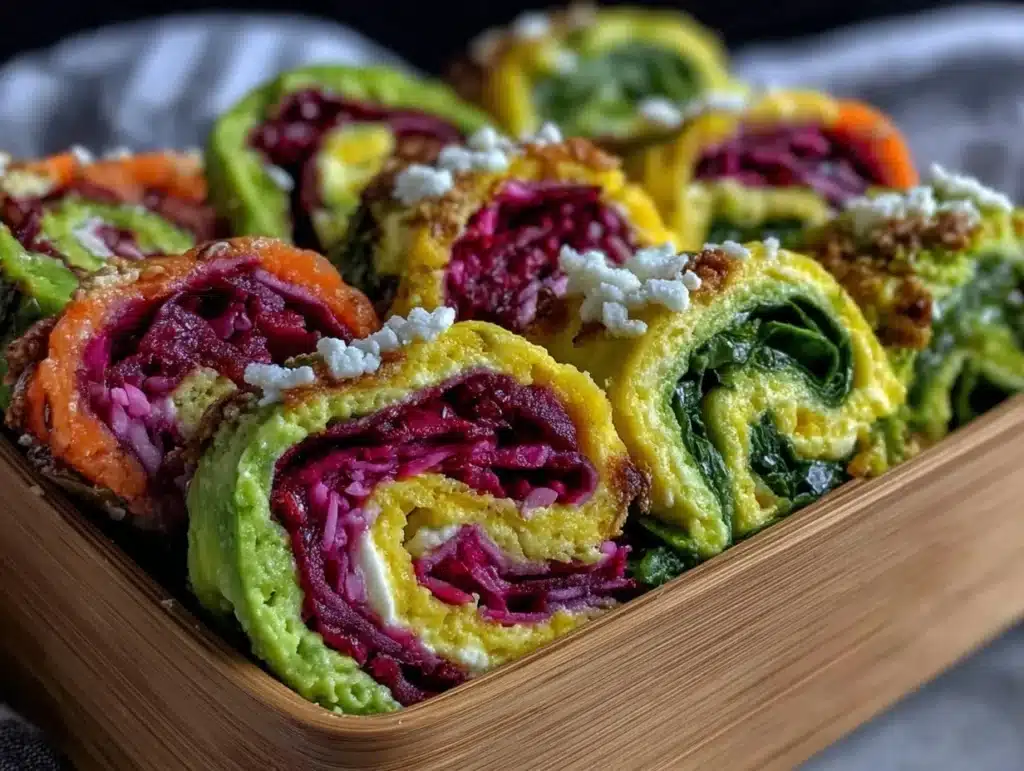 Fresh Cream Cheese Veggie Rainbow Pinwheel Bento Box - featured image
