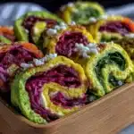Fresh Cream Cheese Veggie Rainbow Pinwheel Bento Box - featured image