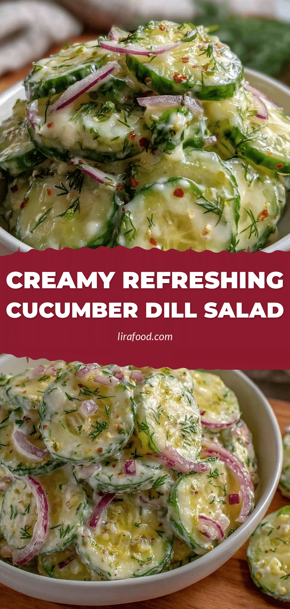 Fresh Creamy Cucumber Dill Salad recipe