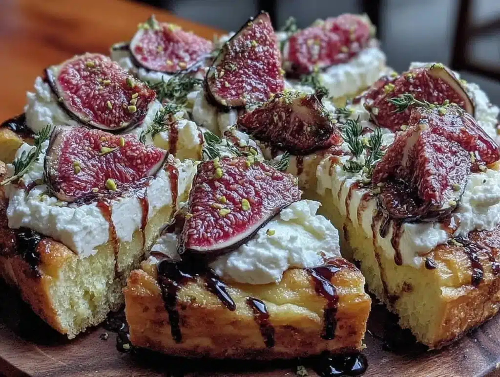 fresh fig and goat cheese flatbread - featured image