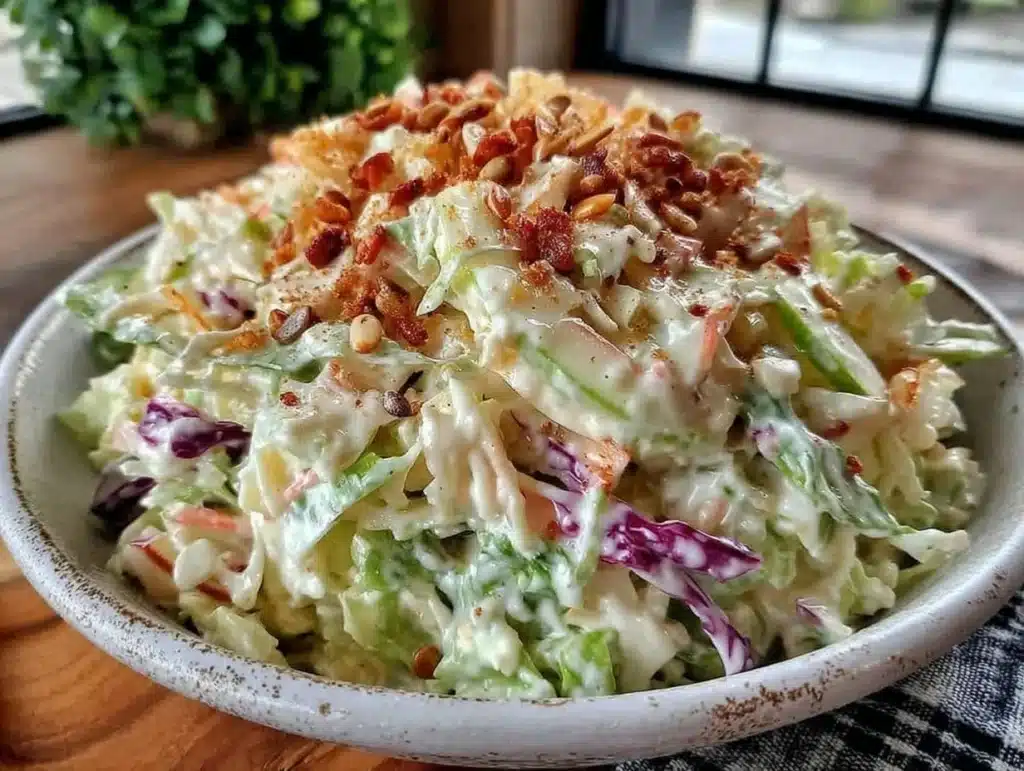 fresh honey mustard coleslaw - featured image