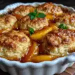 fresh peach cobbler - featured image