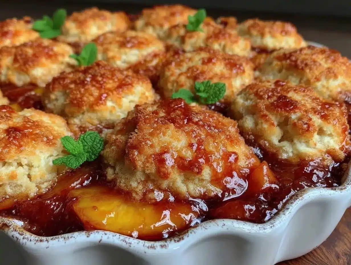 fresh peach cobbler preparation steps