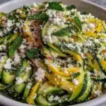 fresh summer squash ribbon salad - featured image