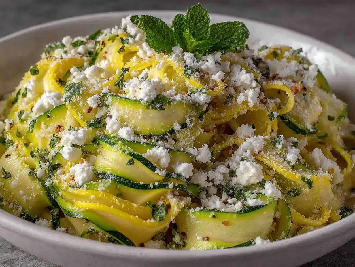 fresh summer squash ribbon salad preparation steps