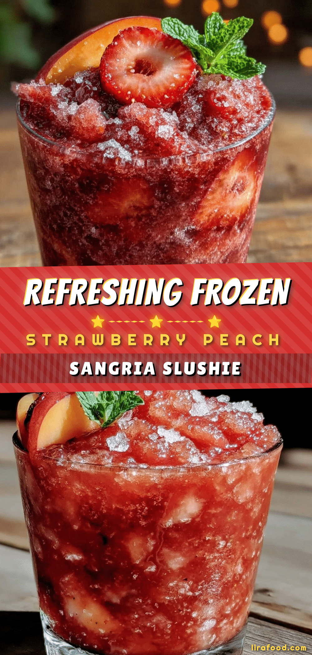 frozen strawberry peach sangria slushie recipe