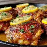 garlic butter chicken thigh skillet - featured image