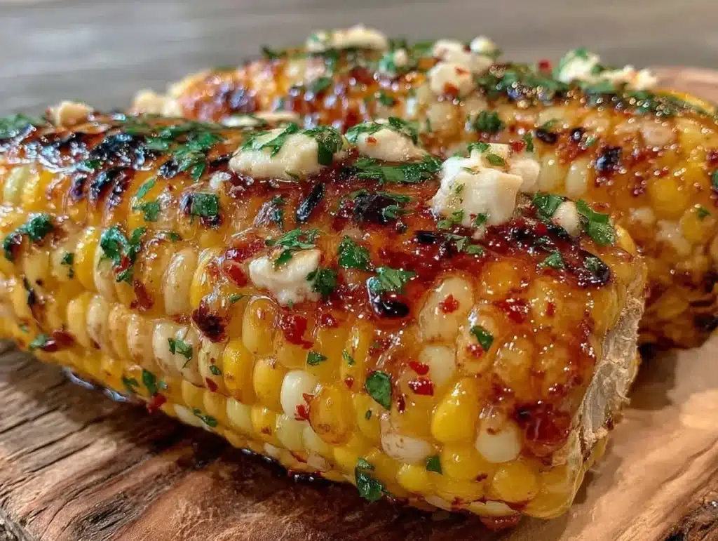 grilled corn on the cob with chipotle honey butter - featured image