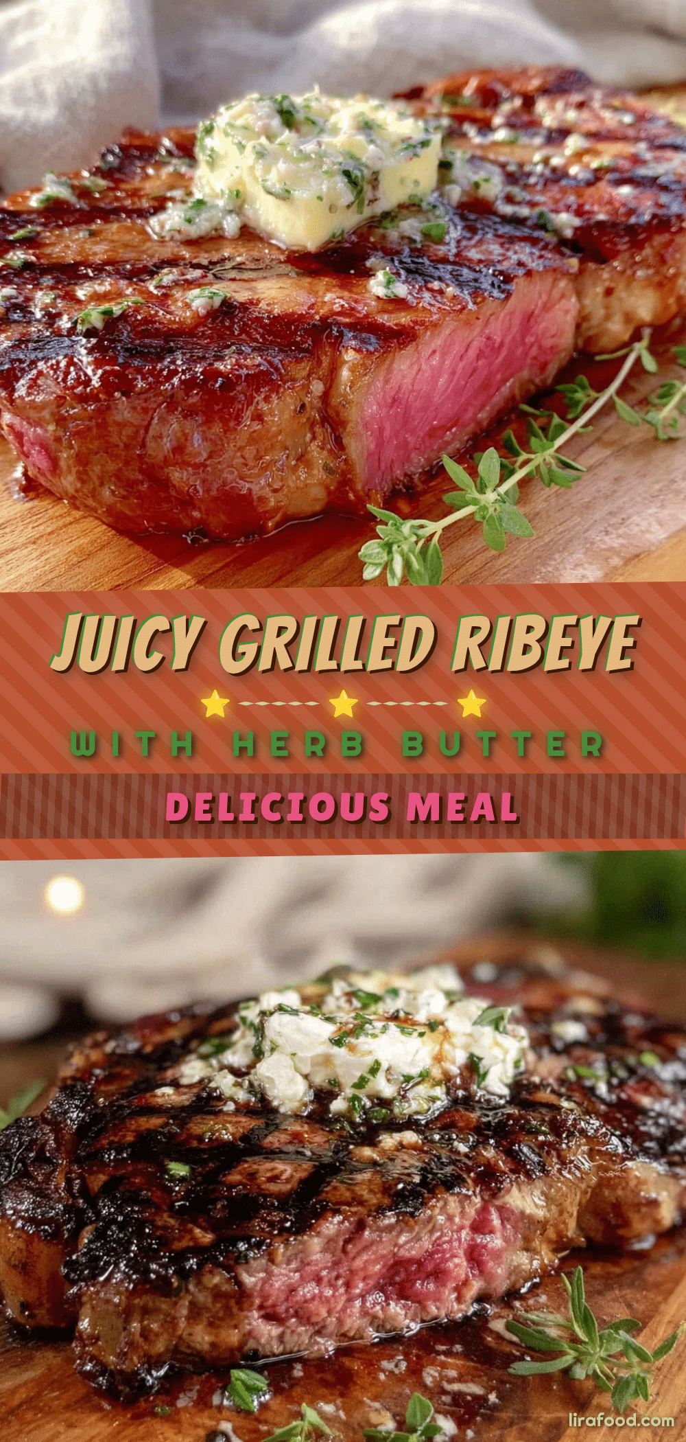 grilled ribeye steak with herb butter recipe