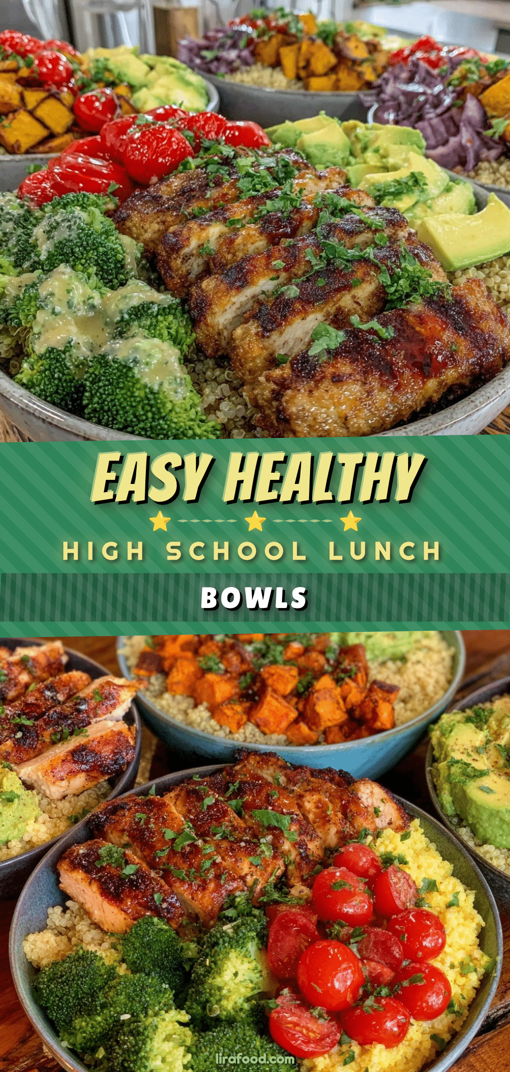 healthy high school lunch bowl prep recipe