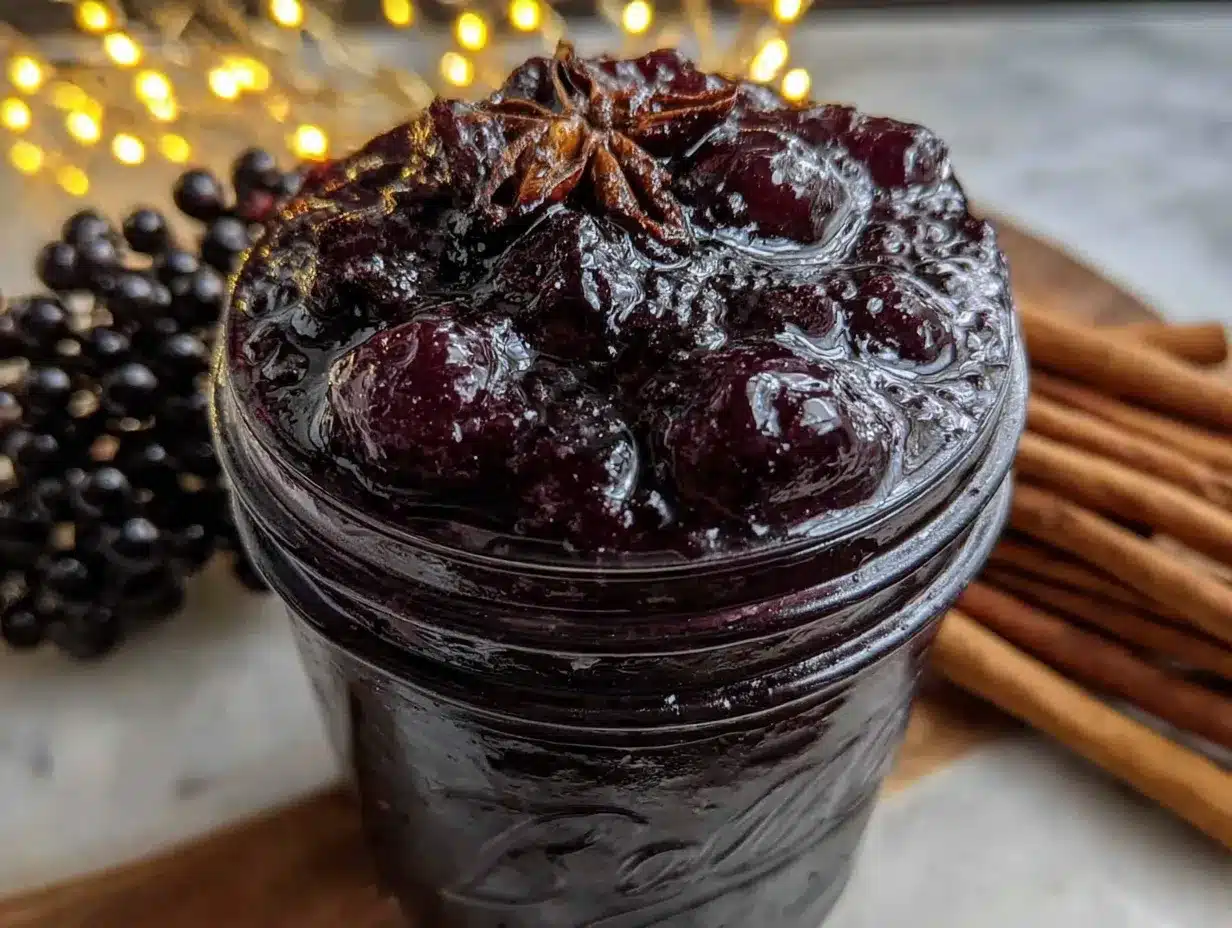 healthy homemade elderberry syrup preparation steps