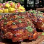 honey sriracha grilled chicken thighs - featured image