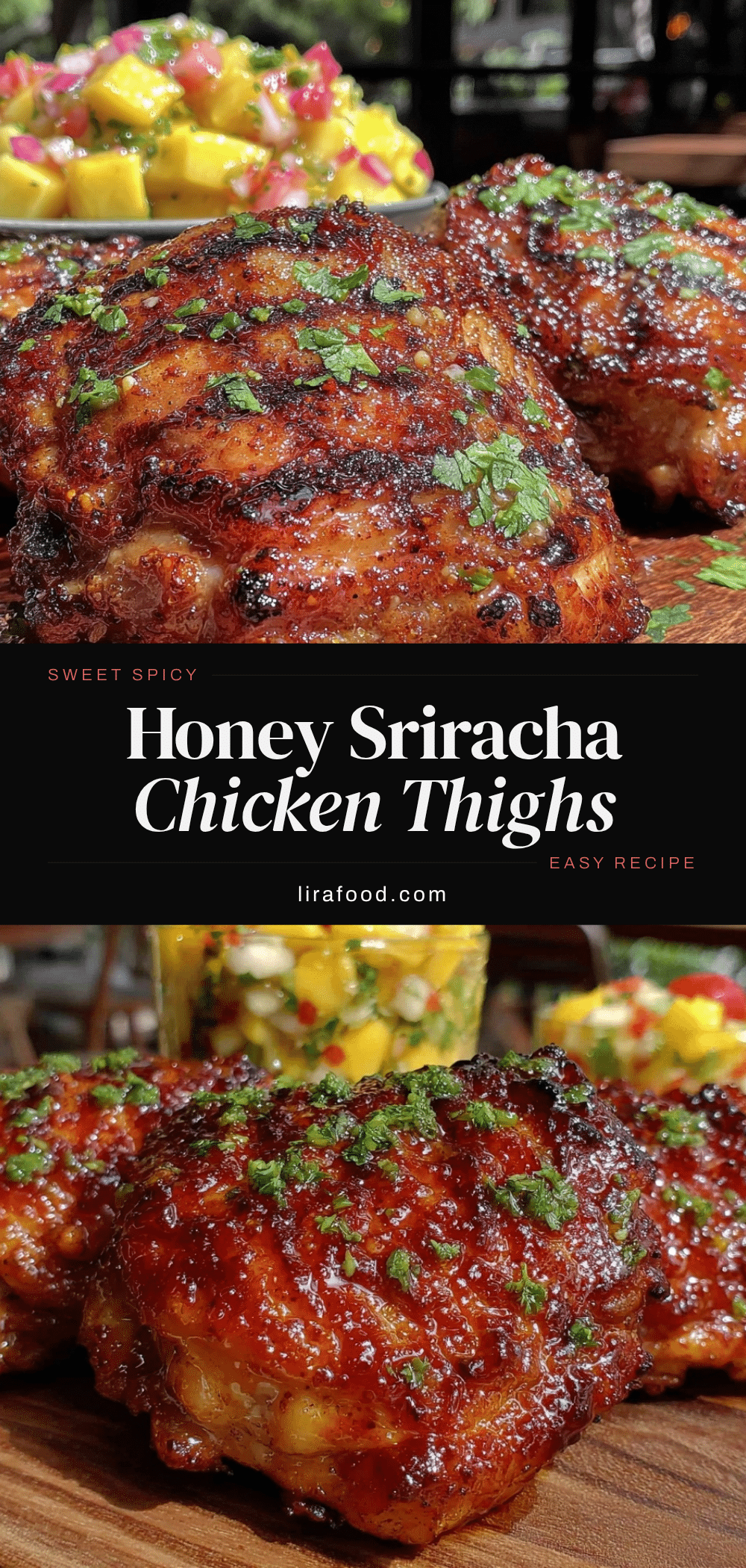 honey sriracha grilled chicken thighs recipe