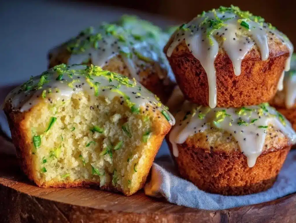 lemon poppy seed zucchini muffins - featured image