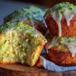 lemon poppy seed zucchini muffins - featured image