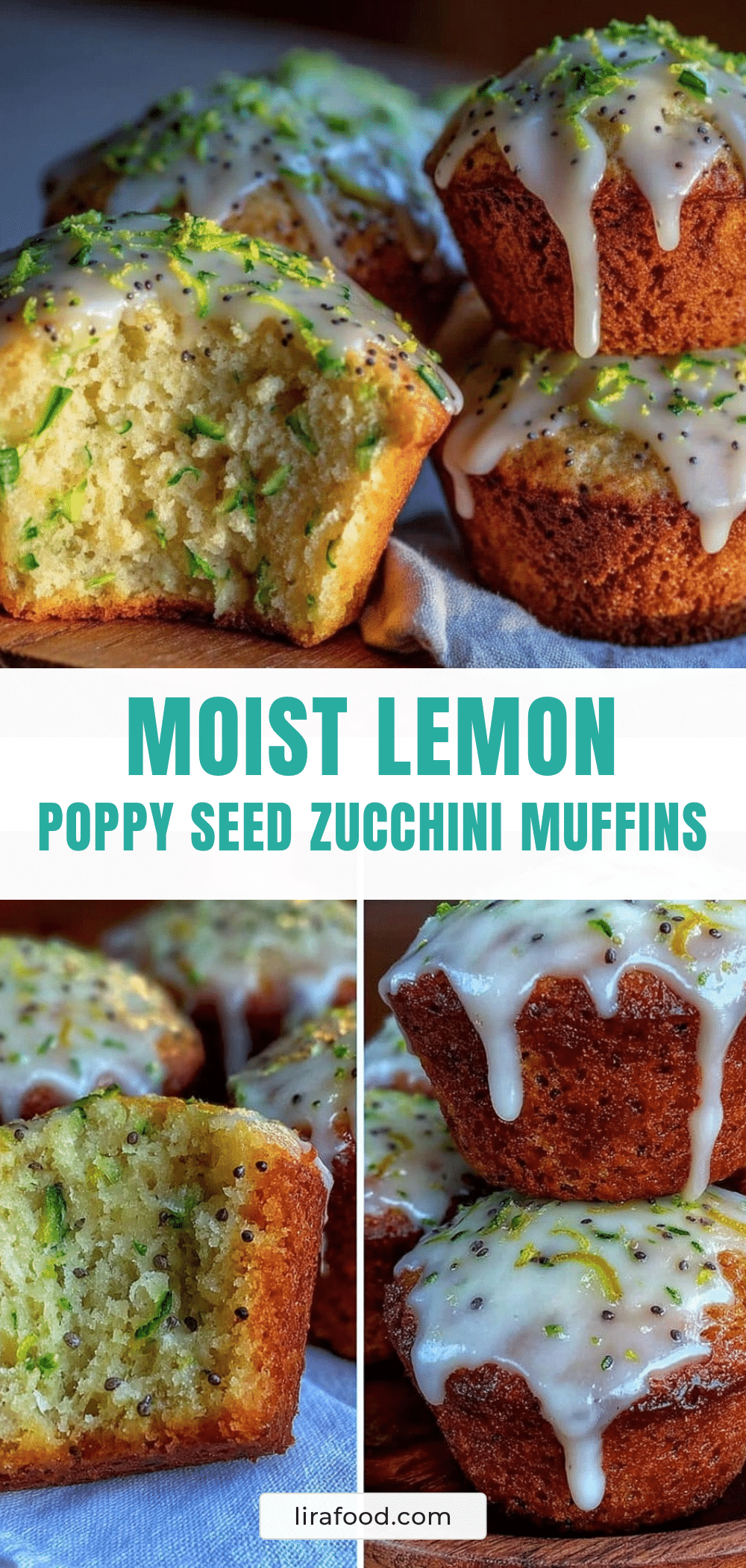 lemon poppy seed zucchini muffins recipe