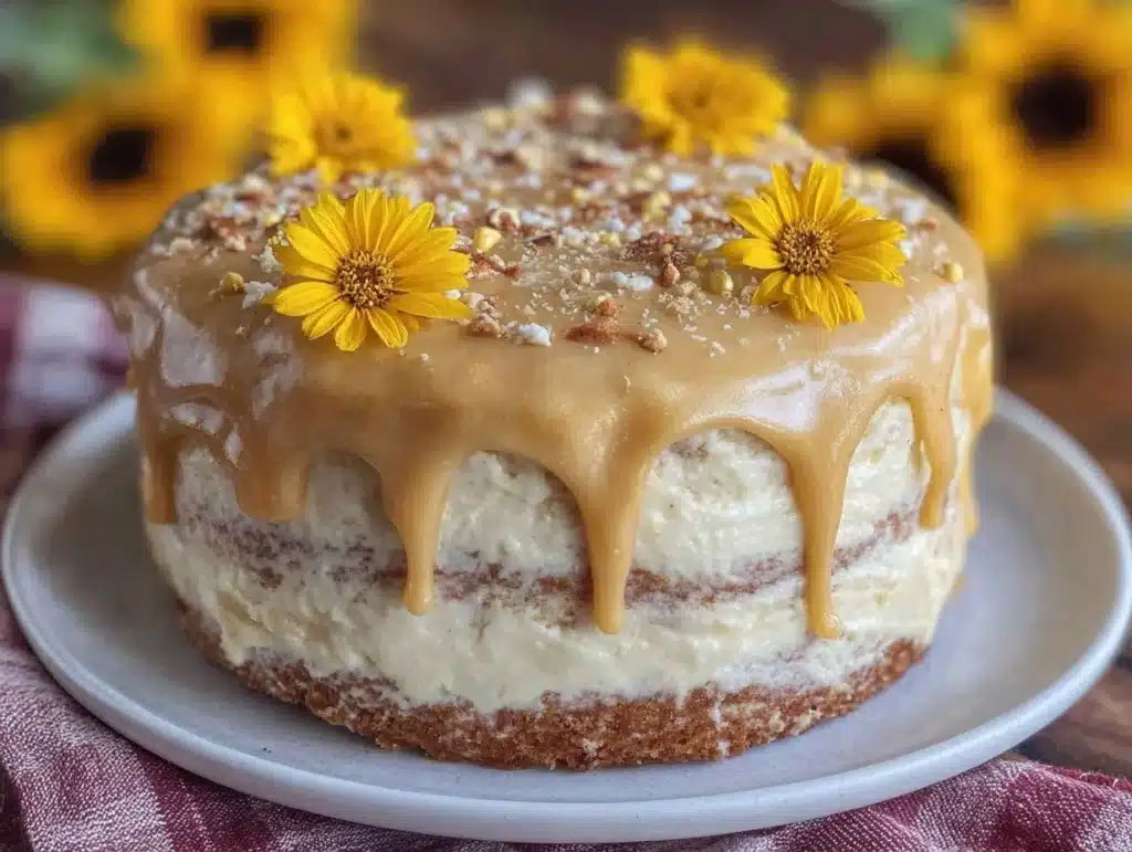 Leo Zodiac Gold Drip Birthday Cake - featured image