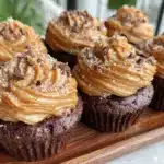 lion mane chocolate cupcakes - featured image