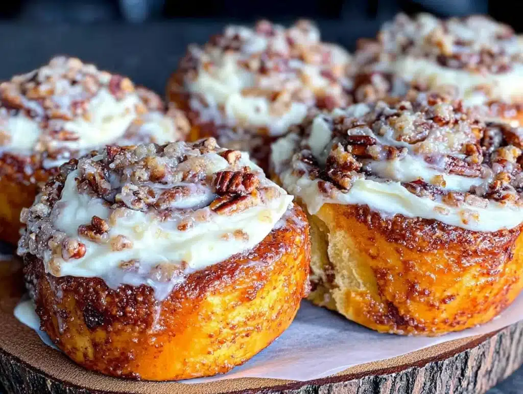 maple pecan sourdough cinnamon rolls - featured image