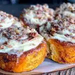 maple pecan sourdough cinnamon rolls - featured image