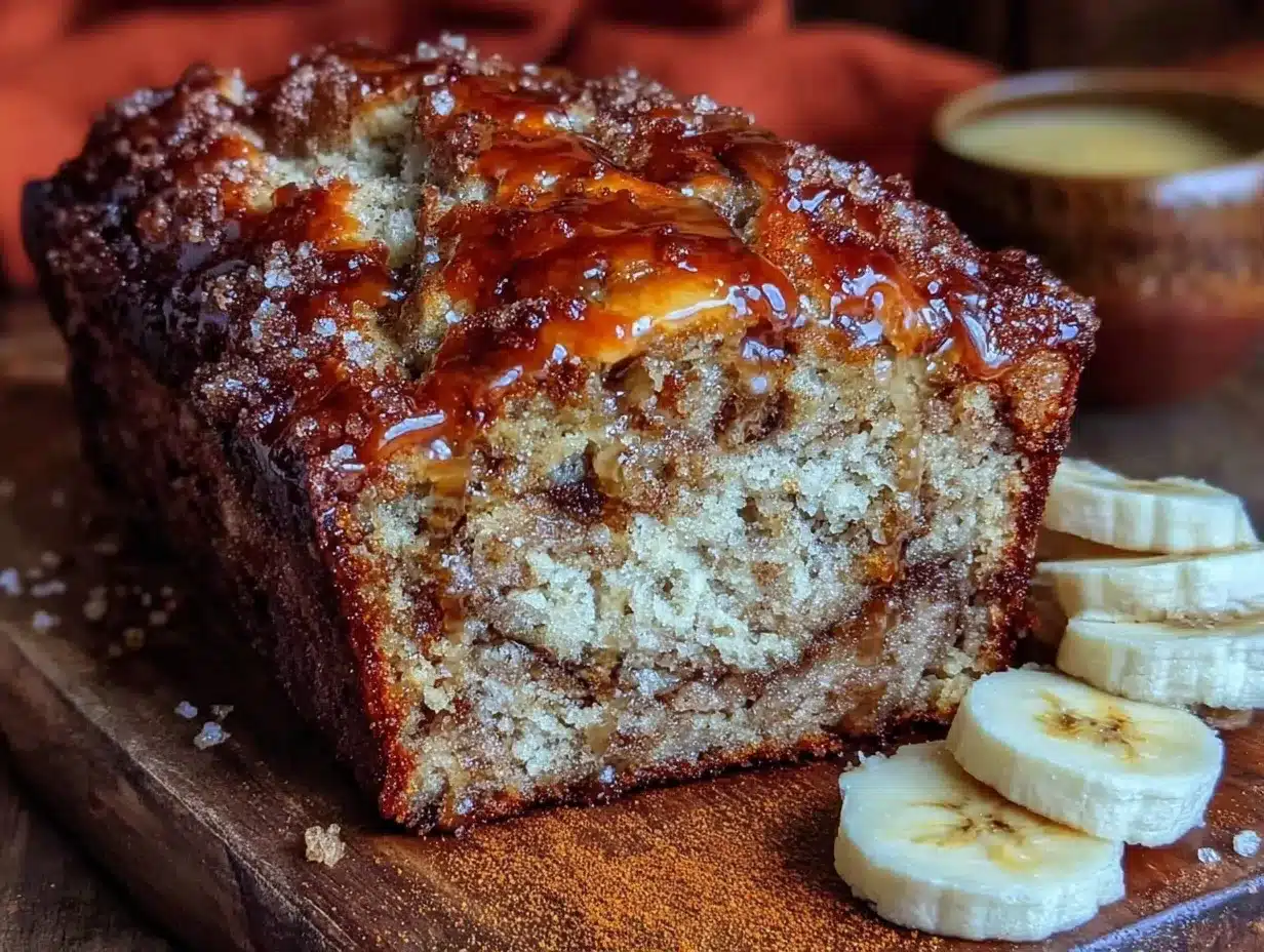 moist banana bread brown butter cinnamon sugar crust preparation steps