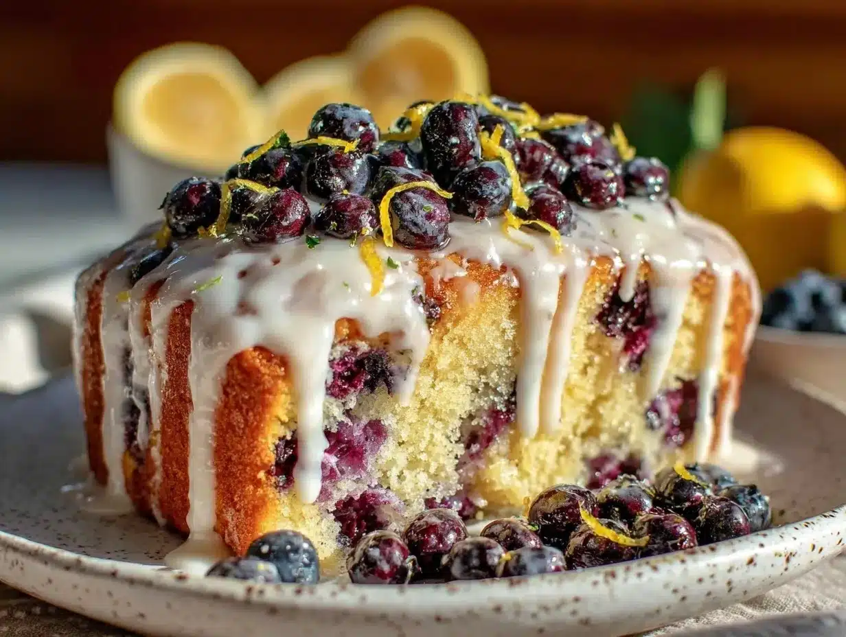 moist blueberry lemon poke cake preparation steps