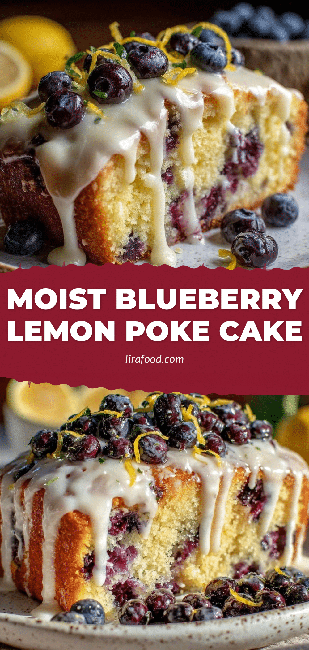 moist blueberry lemon poke cake recipe