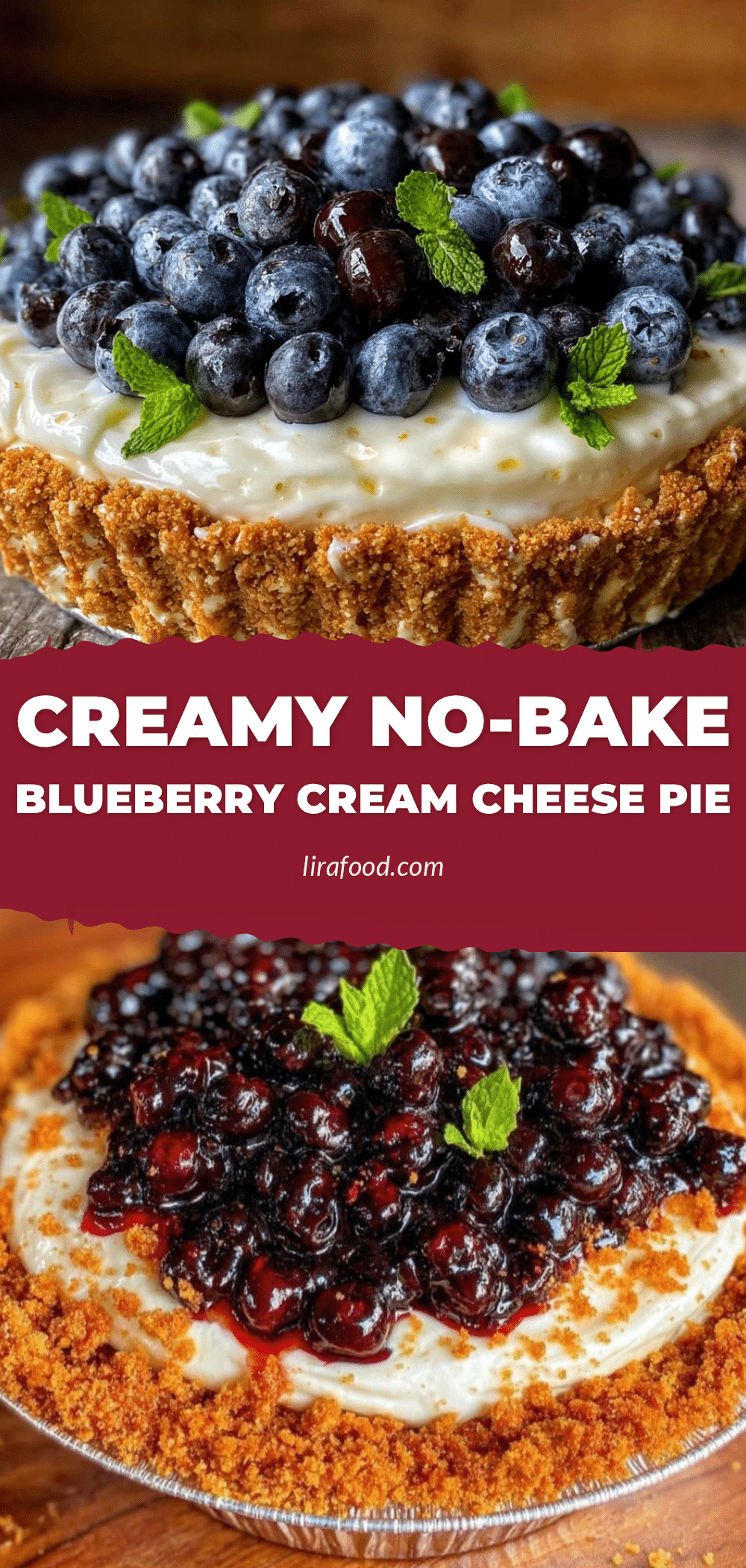 no-bake blueberry cream cheese pie recipe