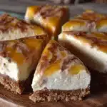 no-bake peach cream cheese icebox pie - featured image