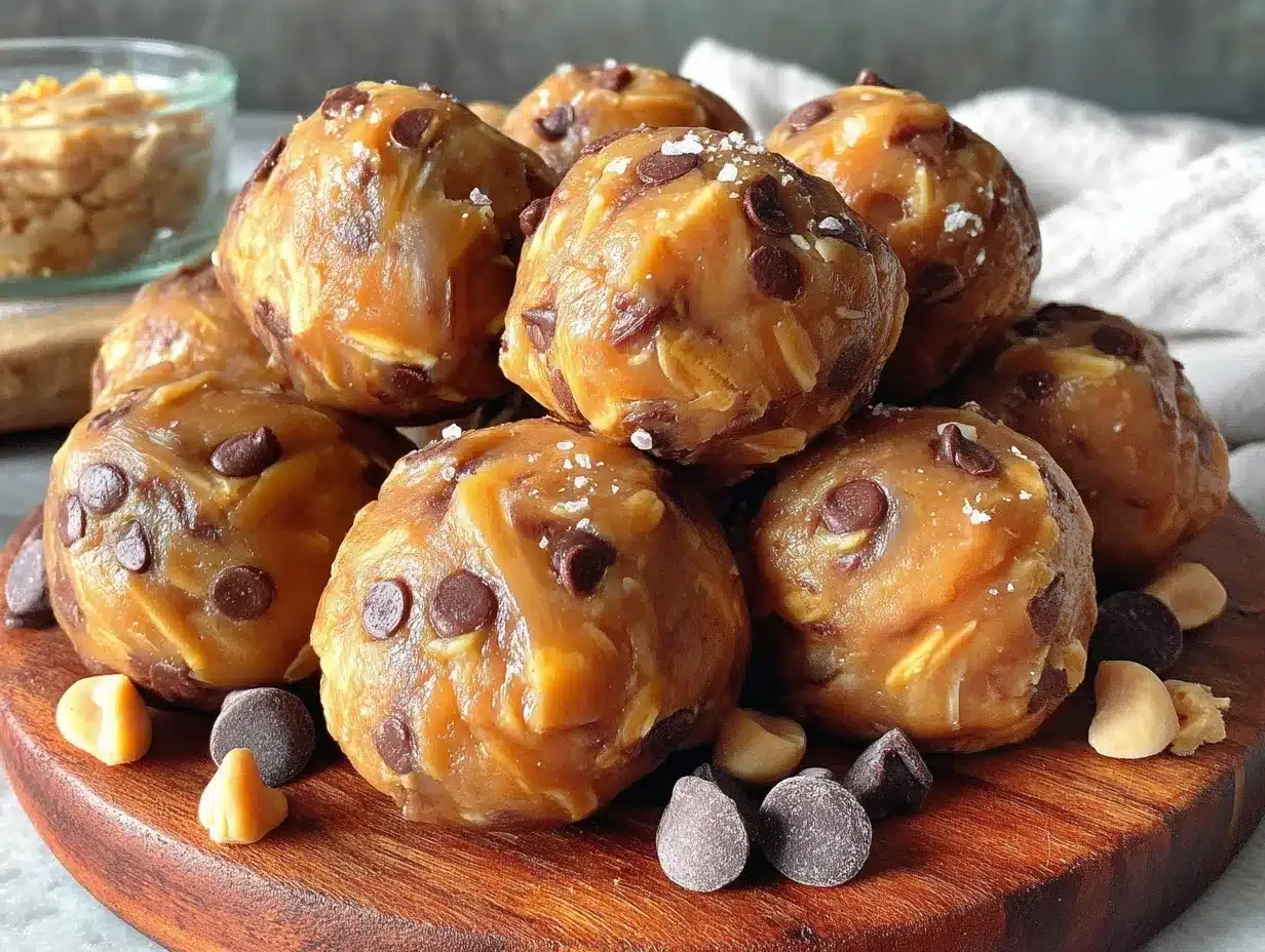 no-bake peanut butter chocolate chip protein balls preparation steps