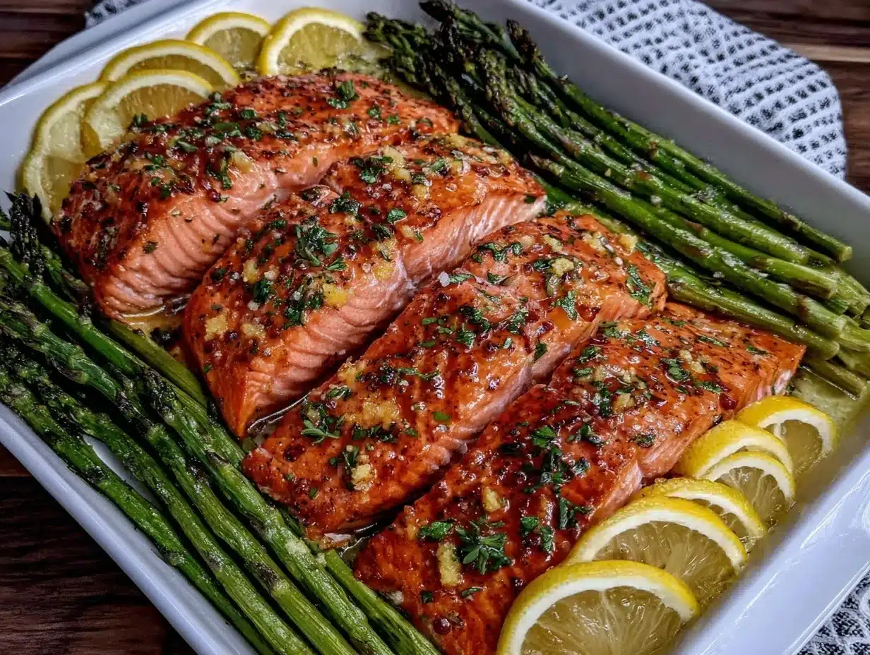 one-sheet lemon herb salmon preparation steps