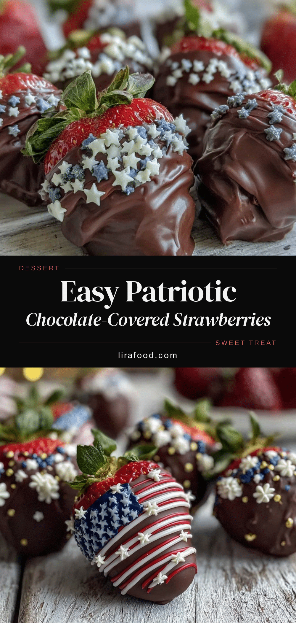 patriotic chocolate-covered strawberries recipe