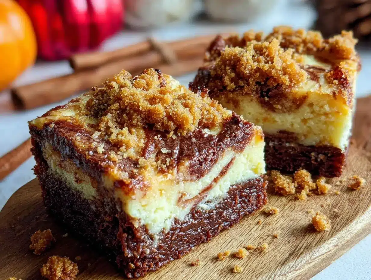 pumpkin cheesecake swirl brownies preparation steps