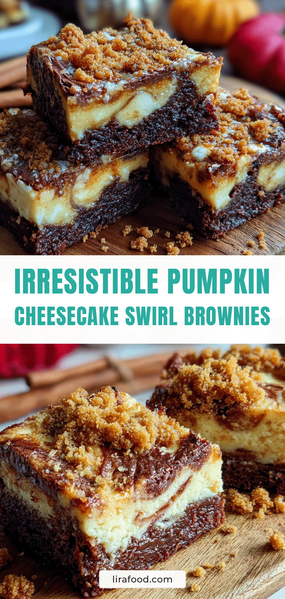 pumpkin cheesecake swirl brownies recipe
