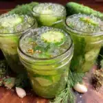quick easy crisp refrigerator dill pickles - featured image