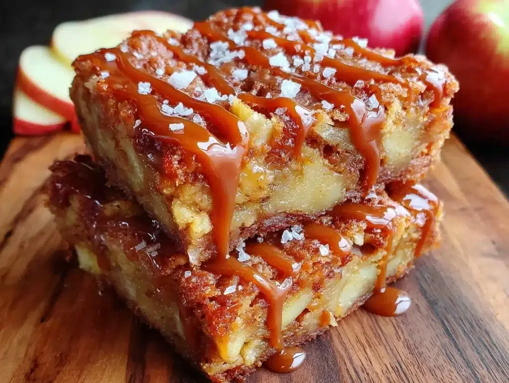 Salted Brown Butter Apple Blondie Bars - featured image