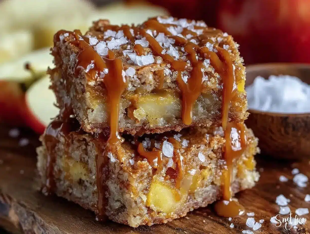 Salted Brown Butter Apple Blondie Bars preparation steps